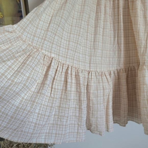 Significant Other Freya Tiered Maxi Dress, Almond Check, Size 8, NWT - Picture 12 of 15